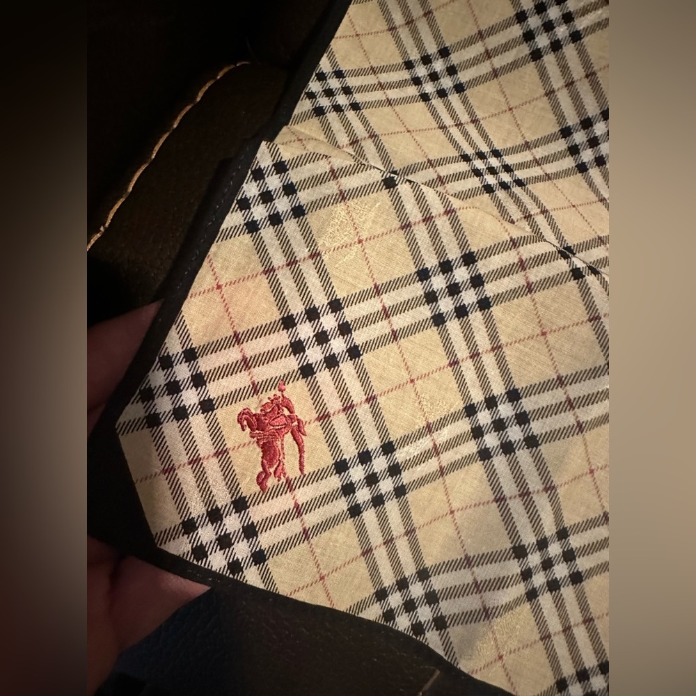 Burberry Beige Nova Check Men's handkerchief/pocket square - Picture 3 of 6